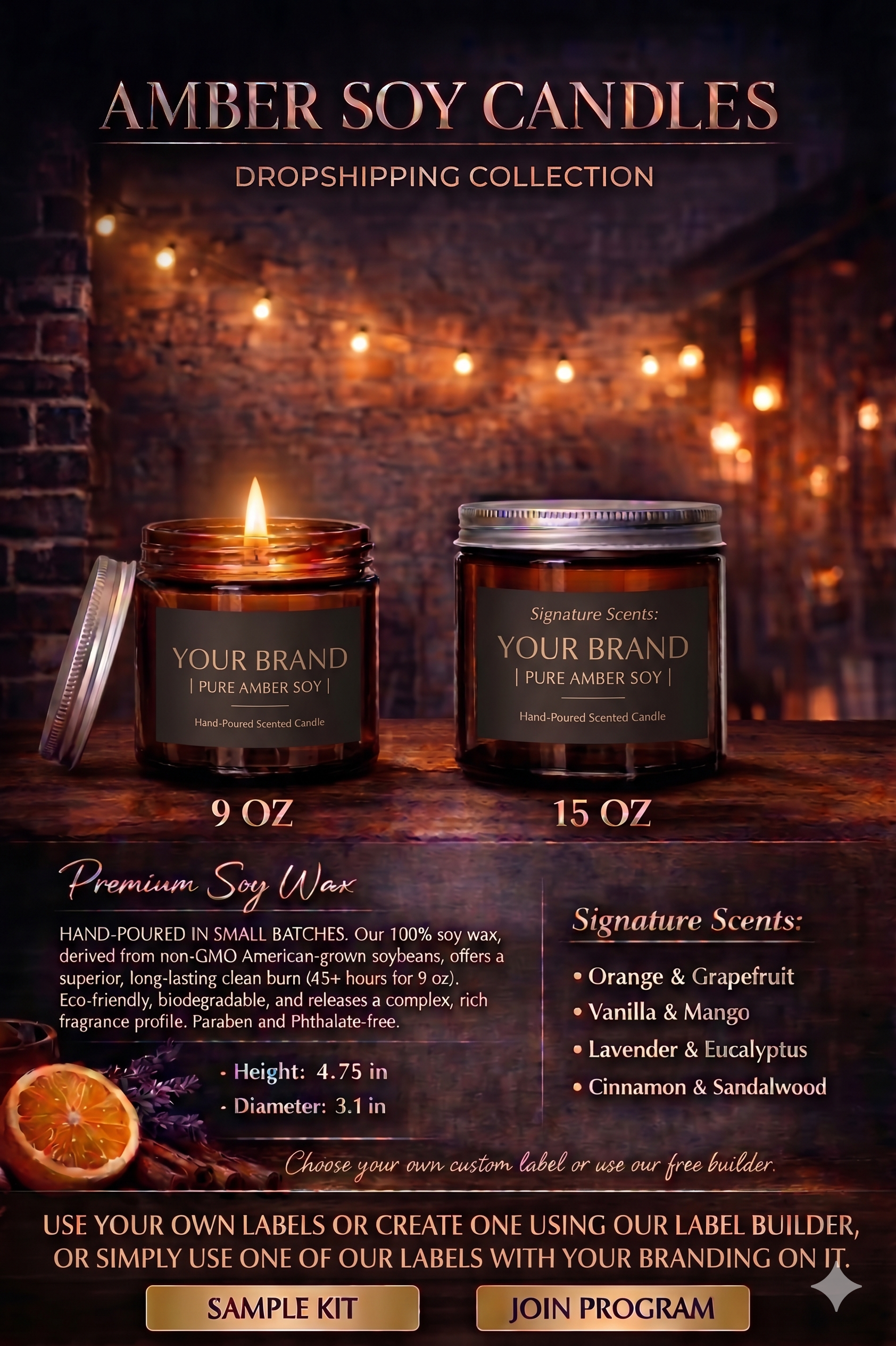 Sensi Candle Co dropship candle display